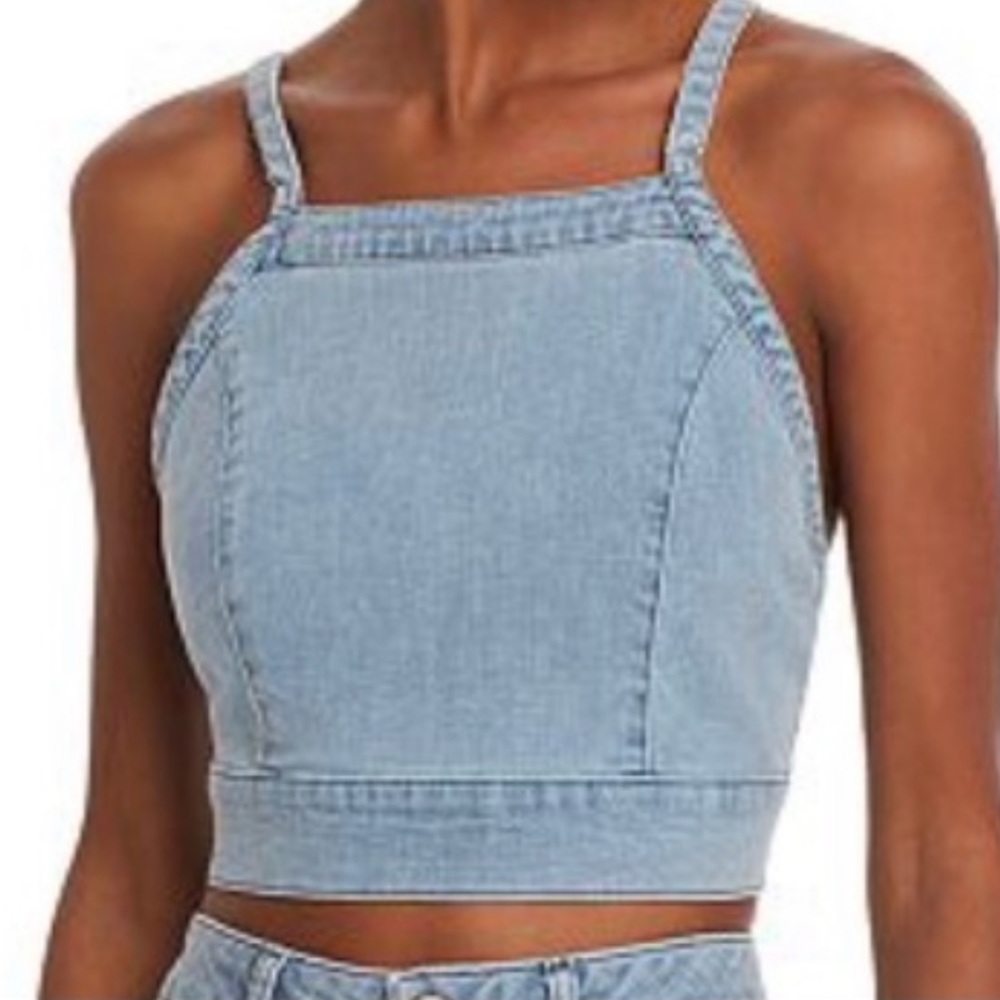 Show Me Your Mumu denim crop top